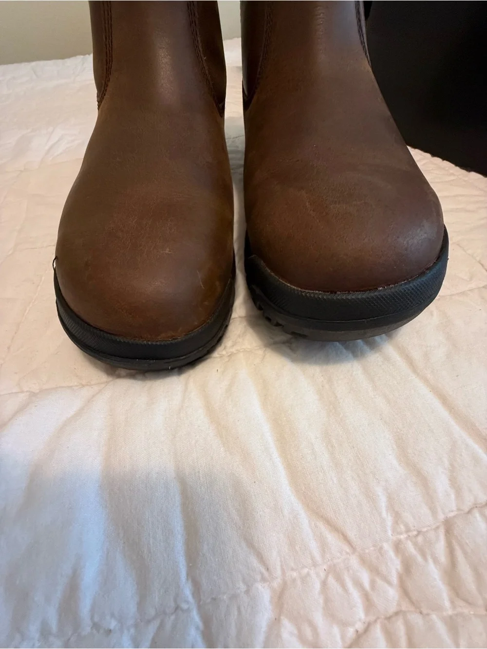 Caterpillar Men's Brown Slip-Resistant Work Pull-On Boots